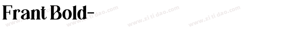 Frant Bold字体转换